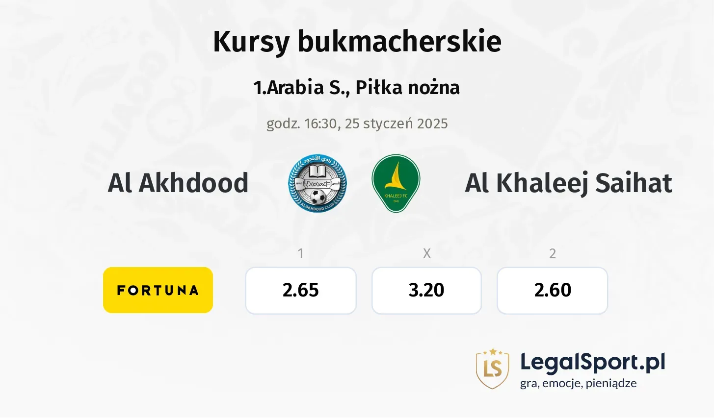 Al Akhdood - Al Khaleej Saihat typy, kursy