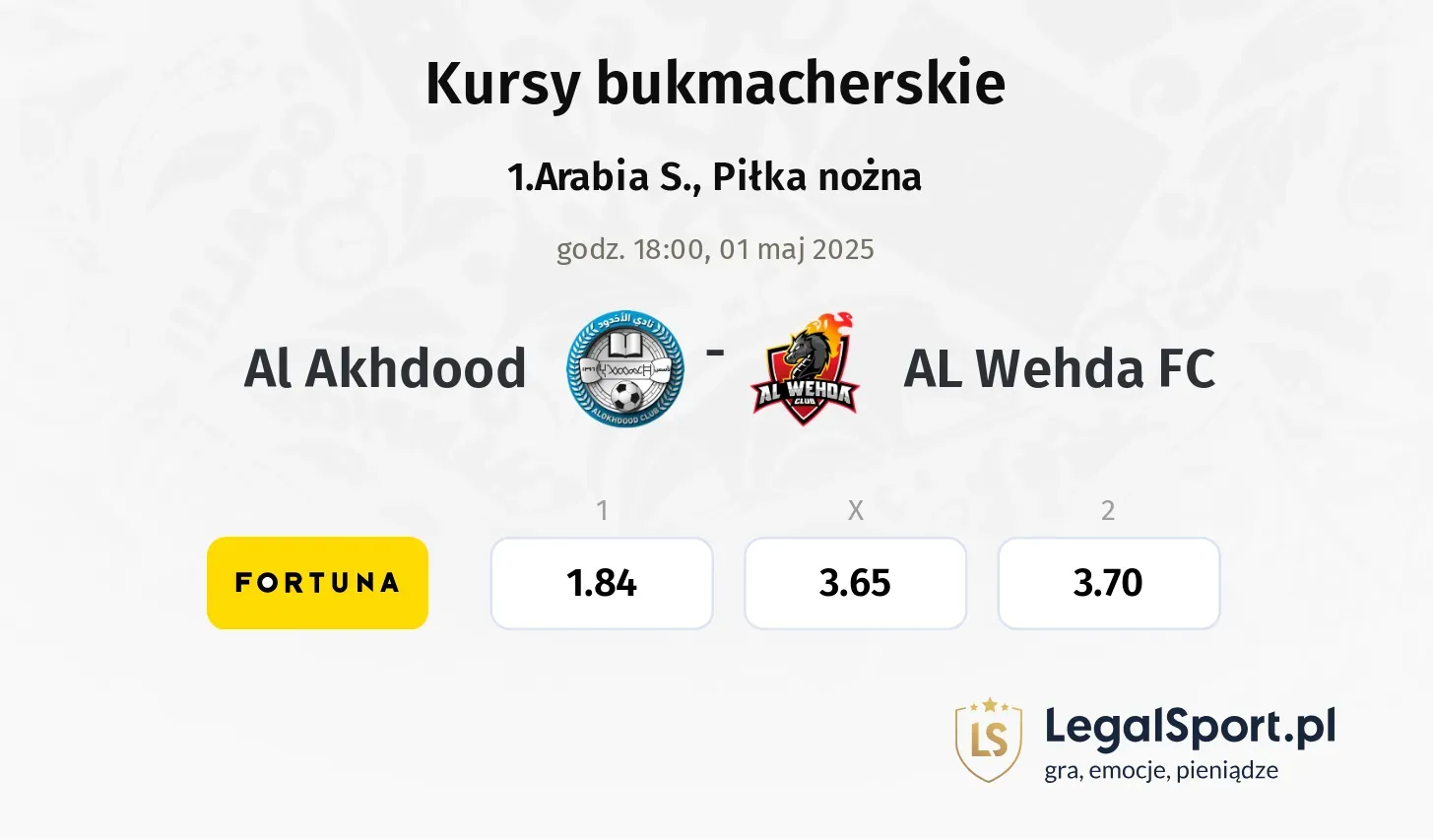 Al Akhdood - AL Wehda FC typy, kursy