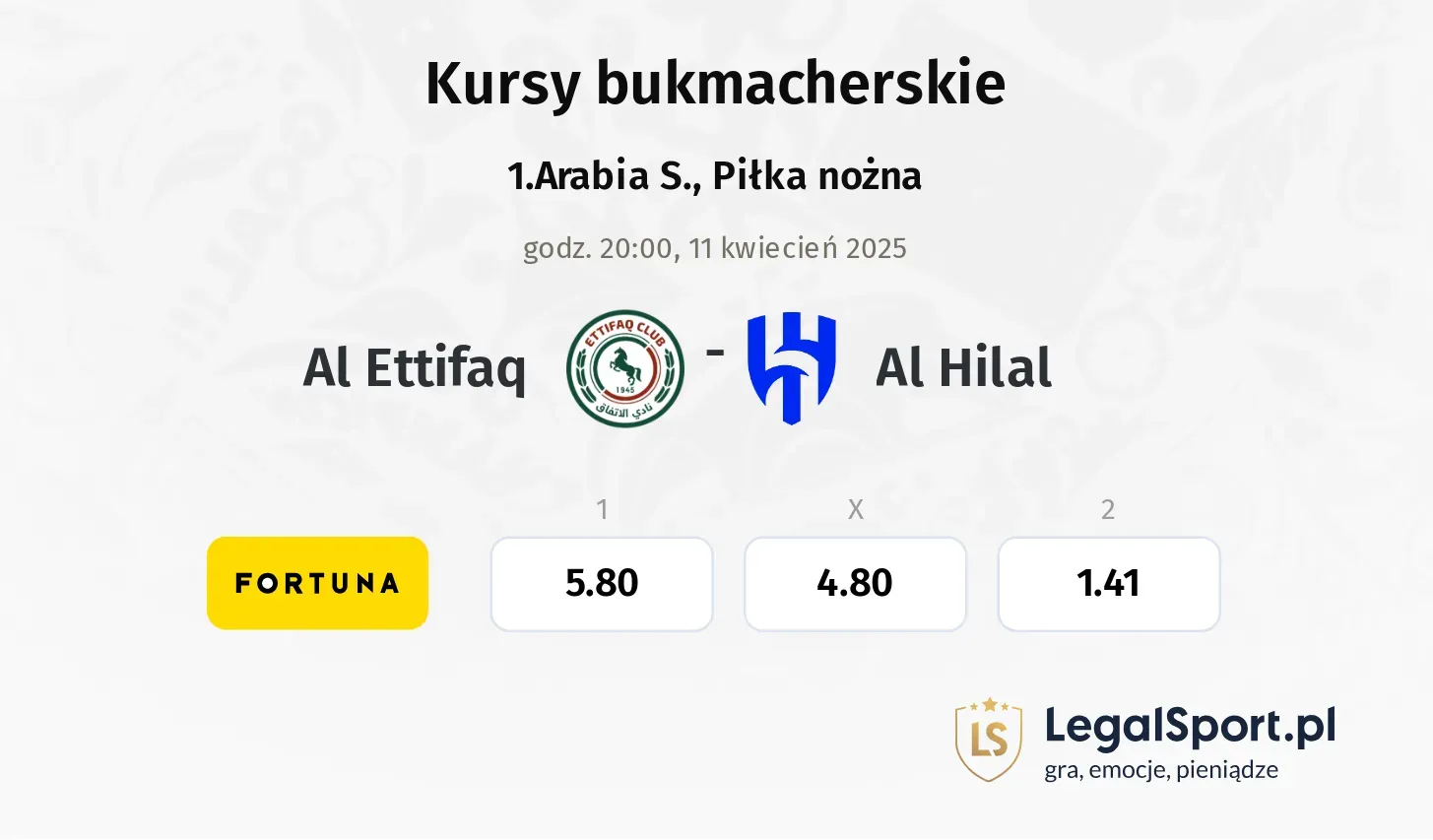 Al Ettifaq - Al Hilal promocje bonusy na mecz