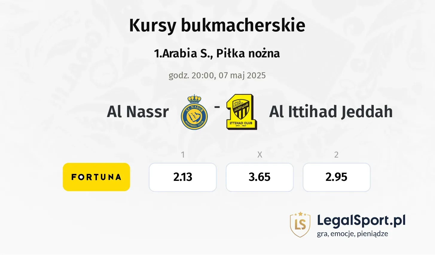 Al Nassr - Al Ittihad Jeddah typy, kursy