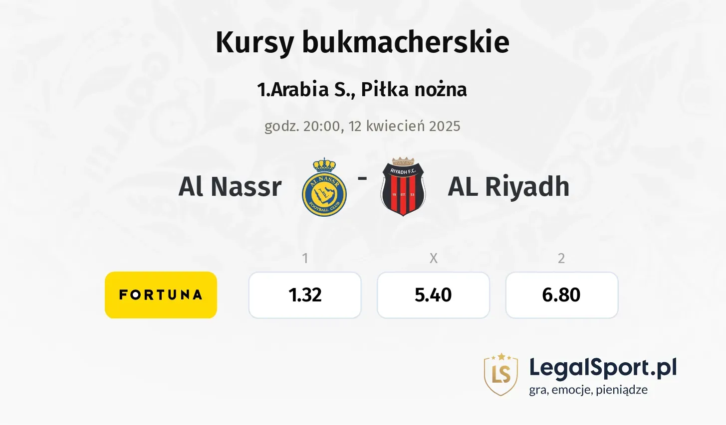 Al Nassr - AL Riyadh typy, kursy