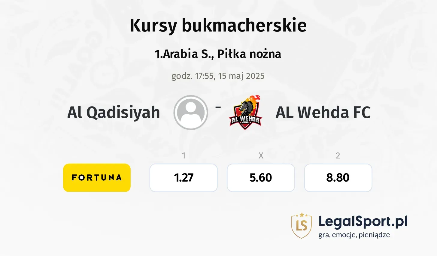 Al Qadisiyah - AL Wehda FC typy, kursy