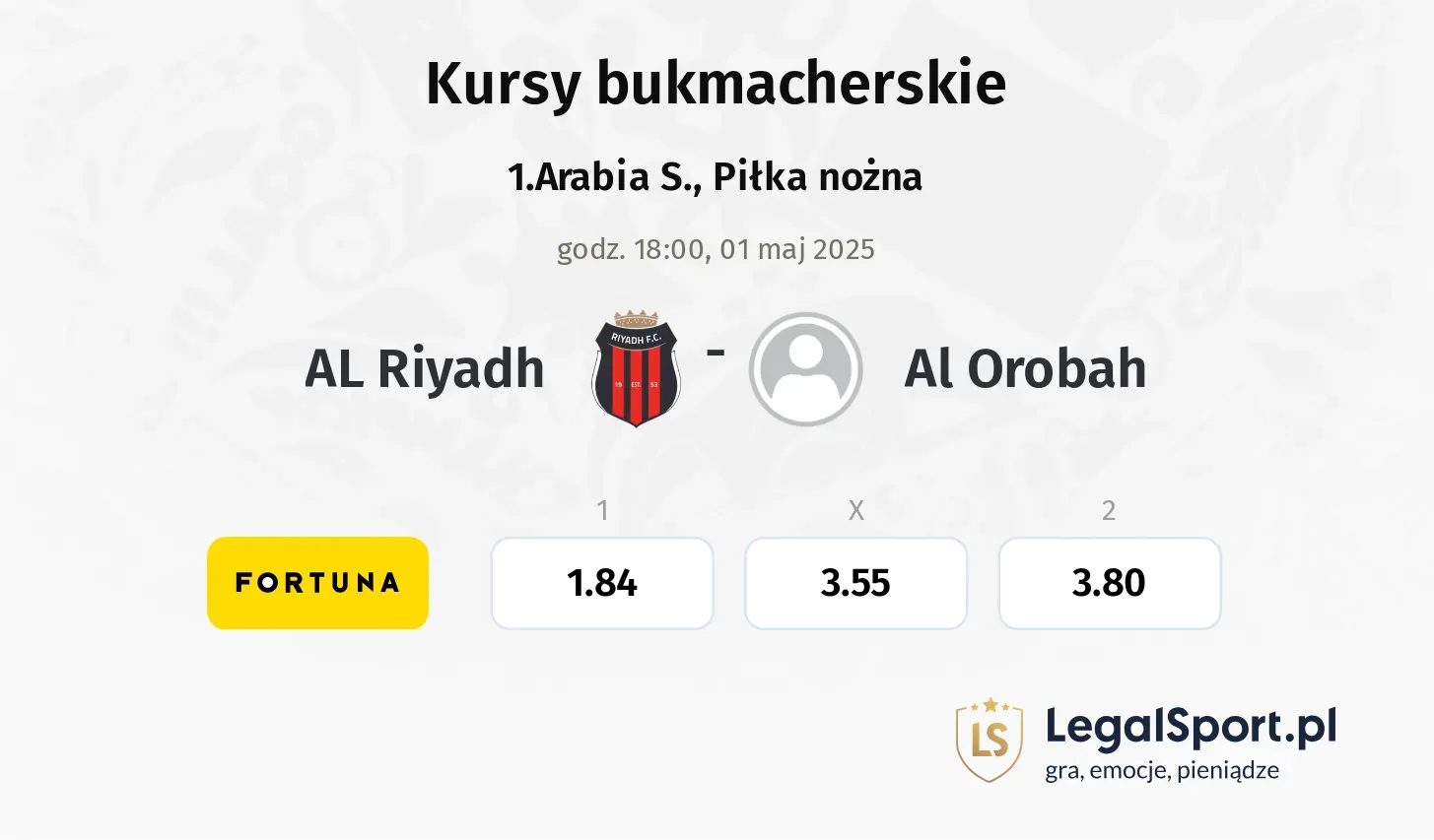 AL Riyadh - Al Orobah typy, kursy