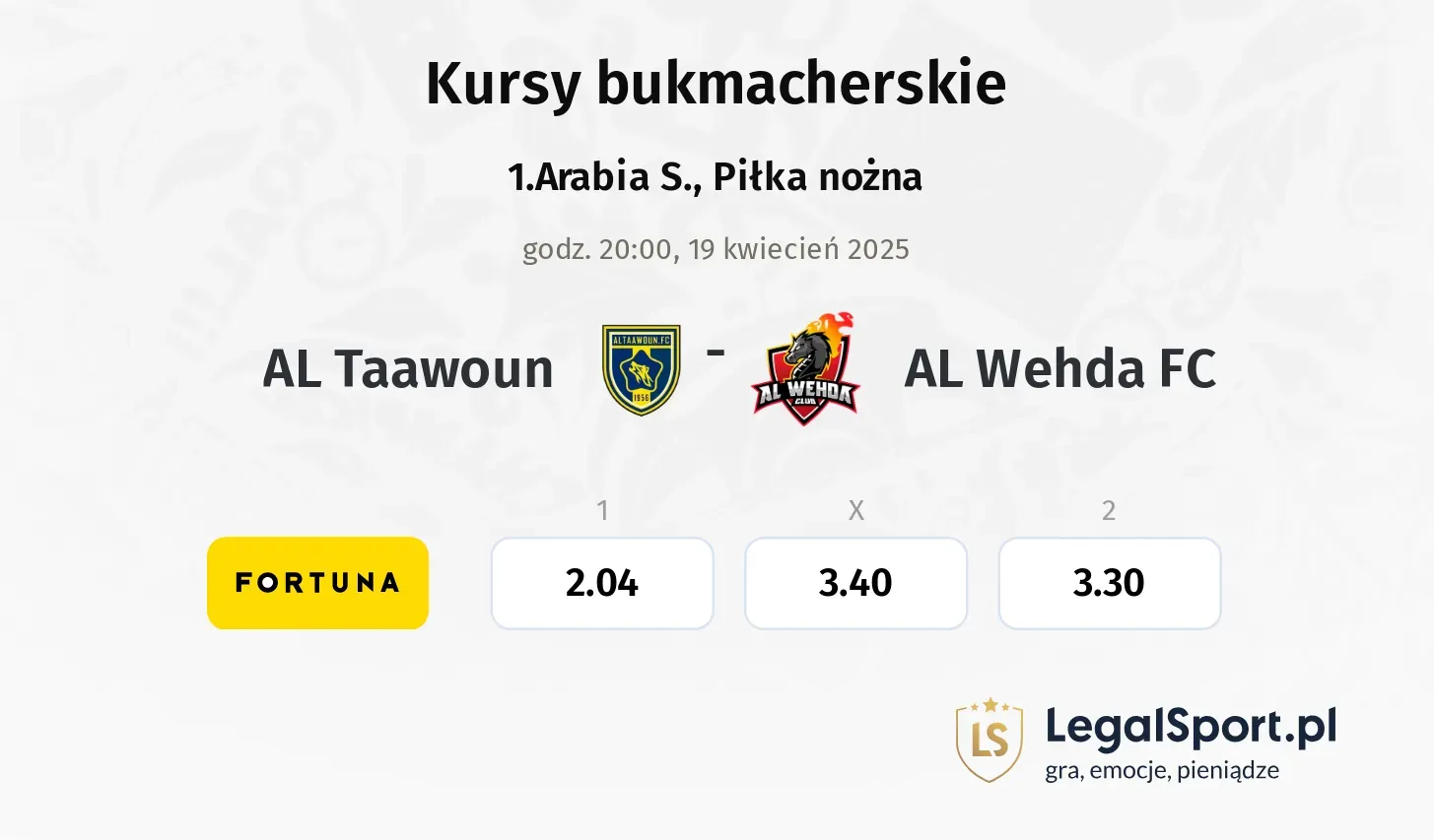 AL Taawoun - AL Wehda FC typy, kursy