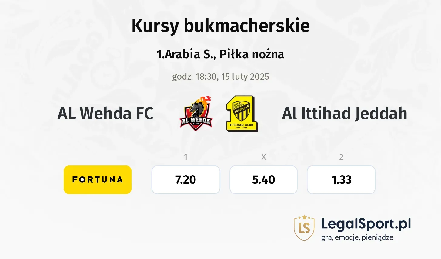 AL Wehda FC - Al Ittihad Jeddah typy, kursy