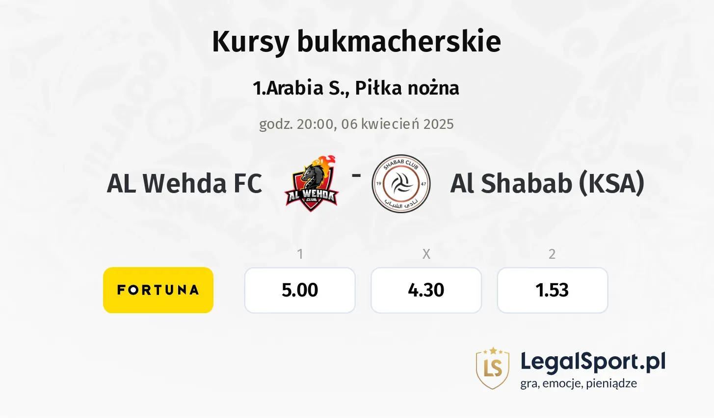 AL Wehda FC - Al Shabab (KSA) typy, kursy