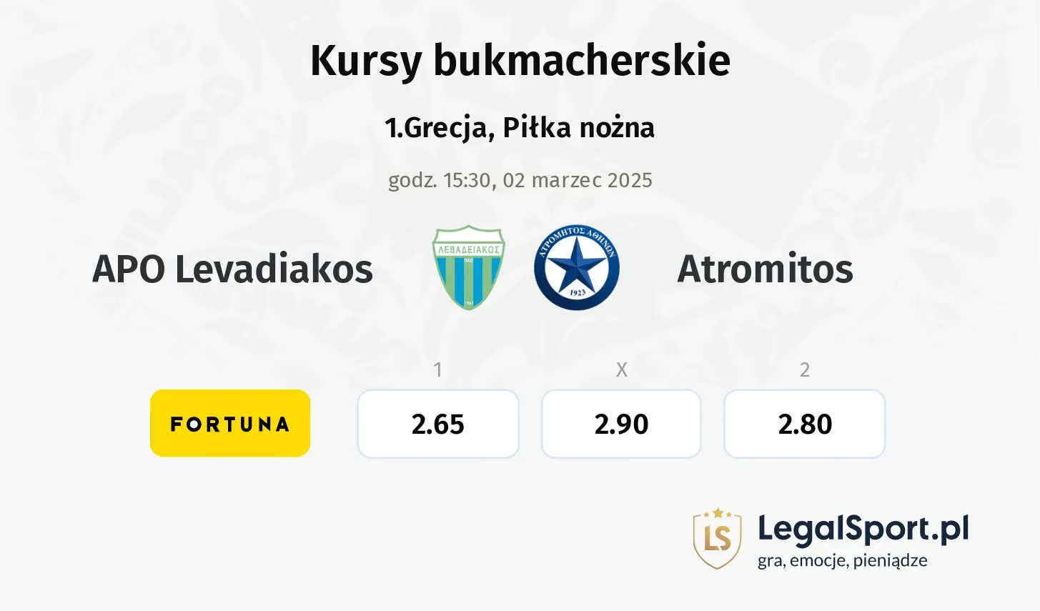 APO Levadiakos - Atromitos typy, kursy