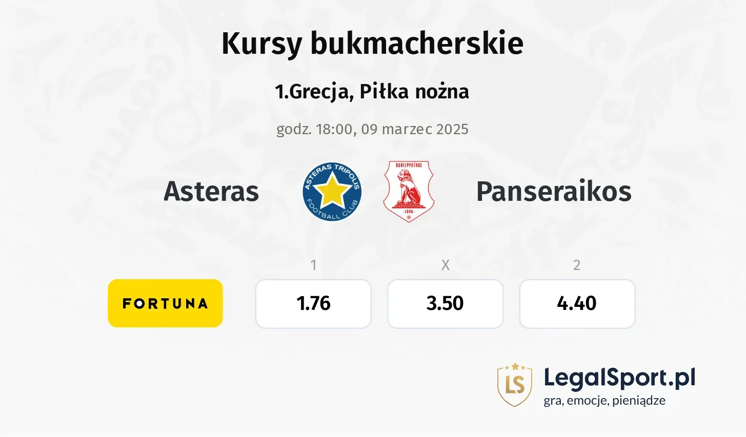 Asteras - Panseraikos typy, kursy