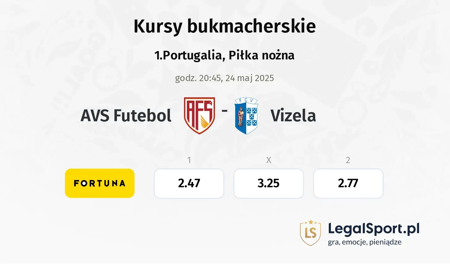 AVS Futebol - Vizela promocje bonusy na mecz