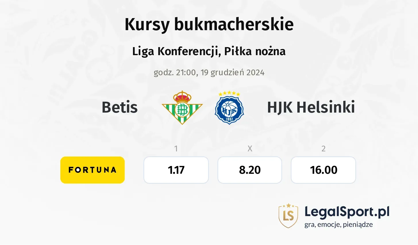 Betis - HJK Helsinki typy, kursy ( 01.05.2025)