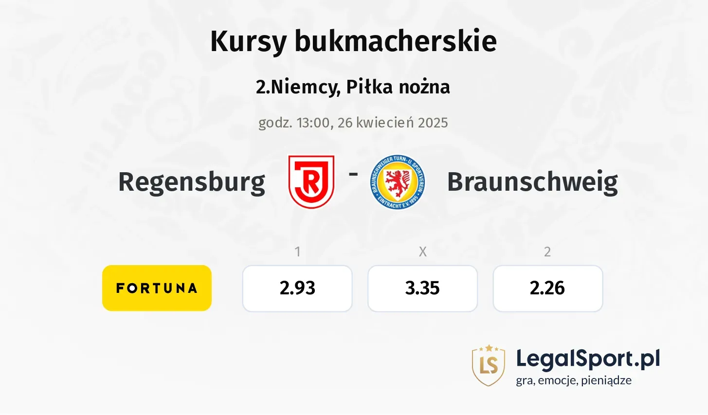 Regensburg - Braunschweig typy, kursy