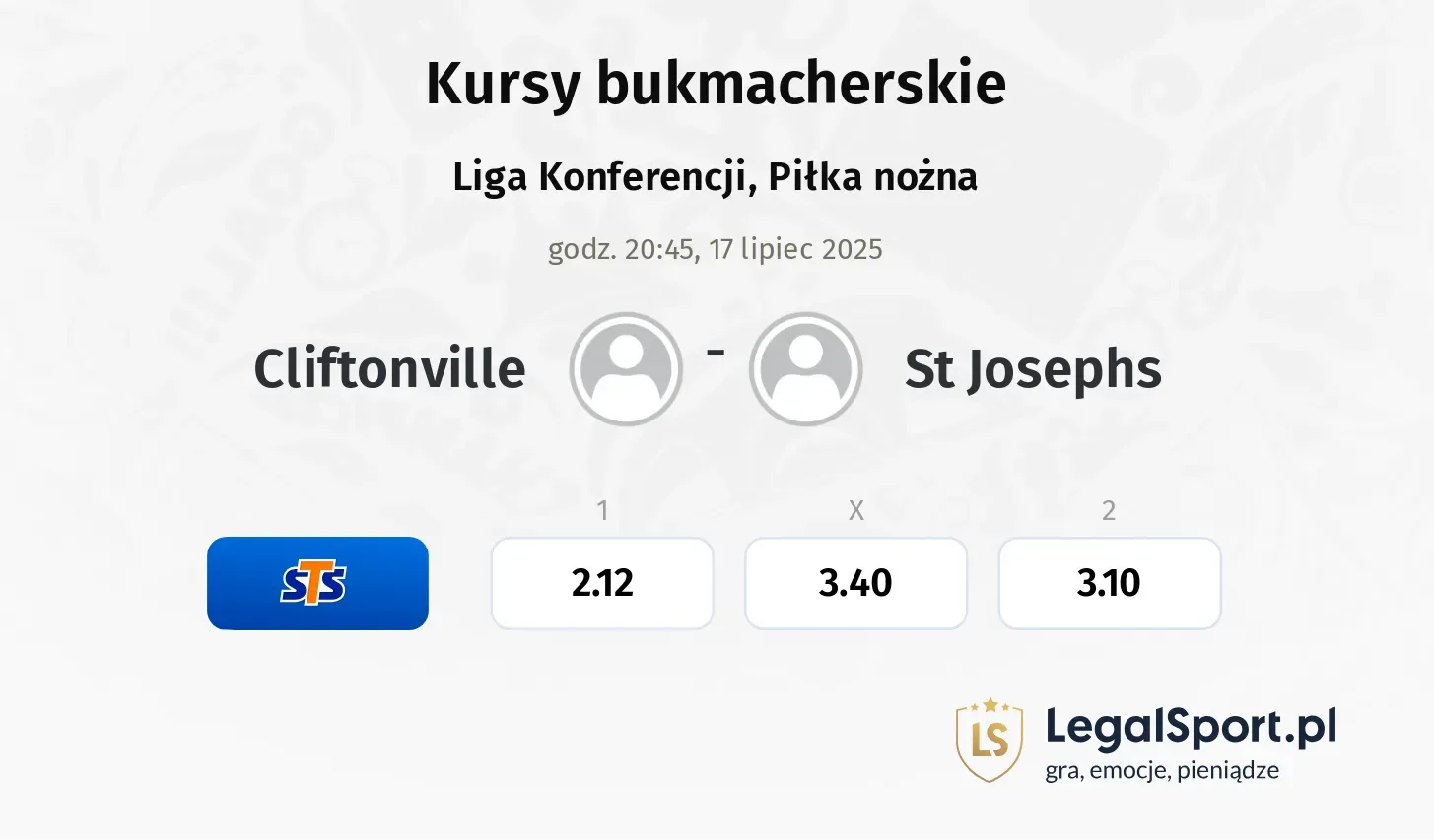 Cliftonville - St Josephs typy, kursy
