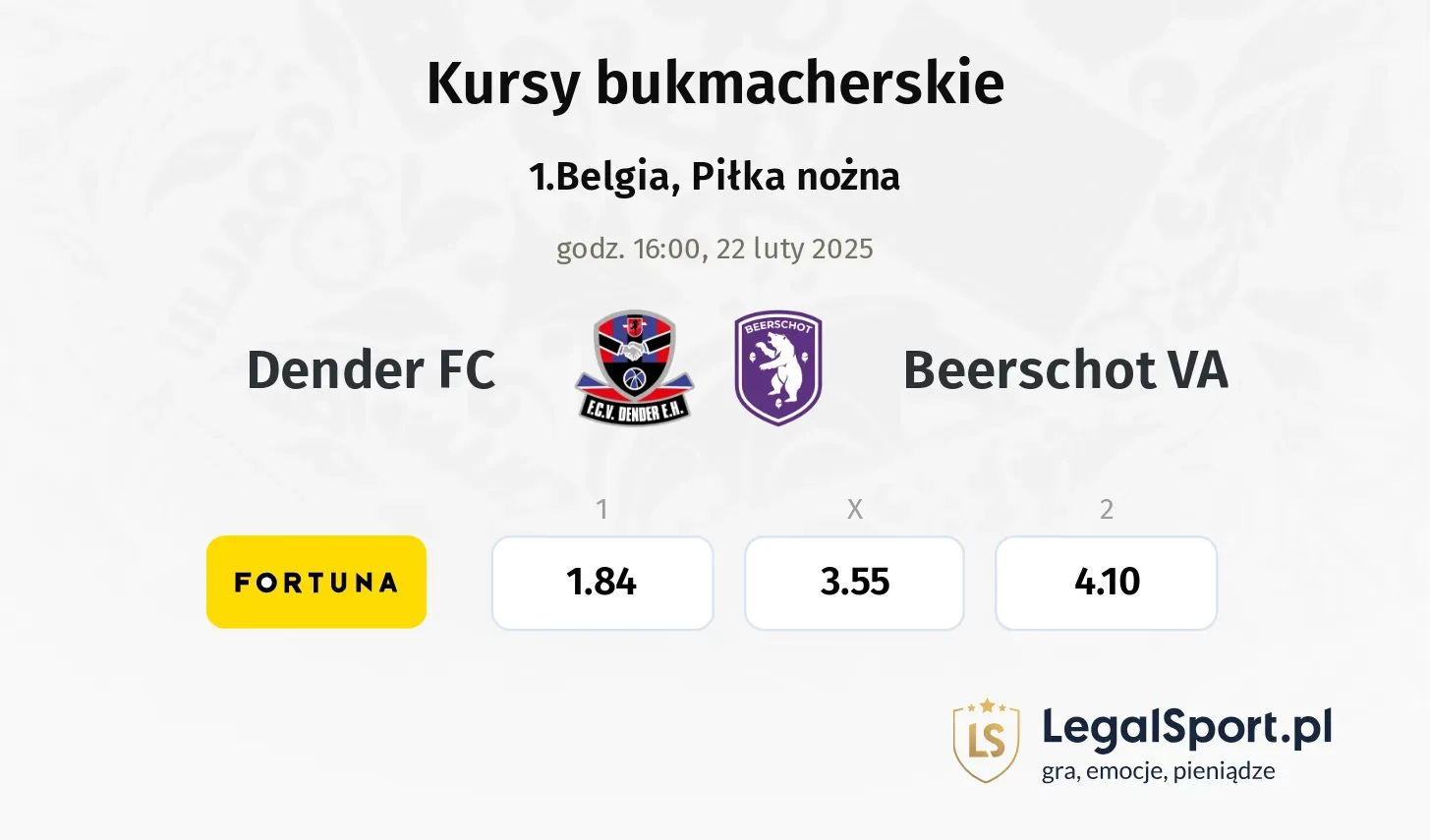 Dender FC - Beerschot VA typy, kursy
