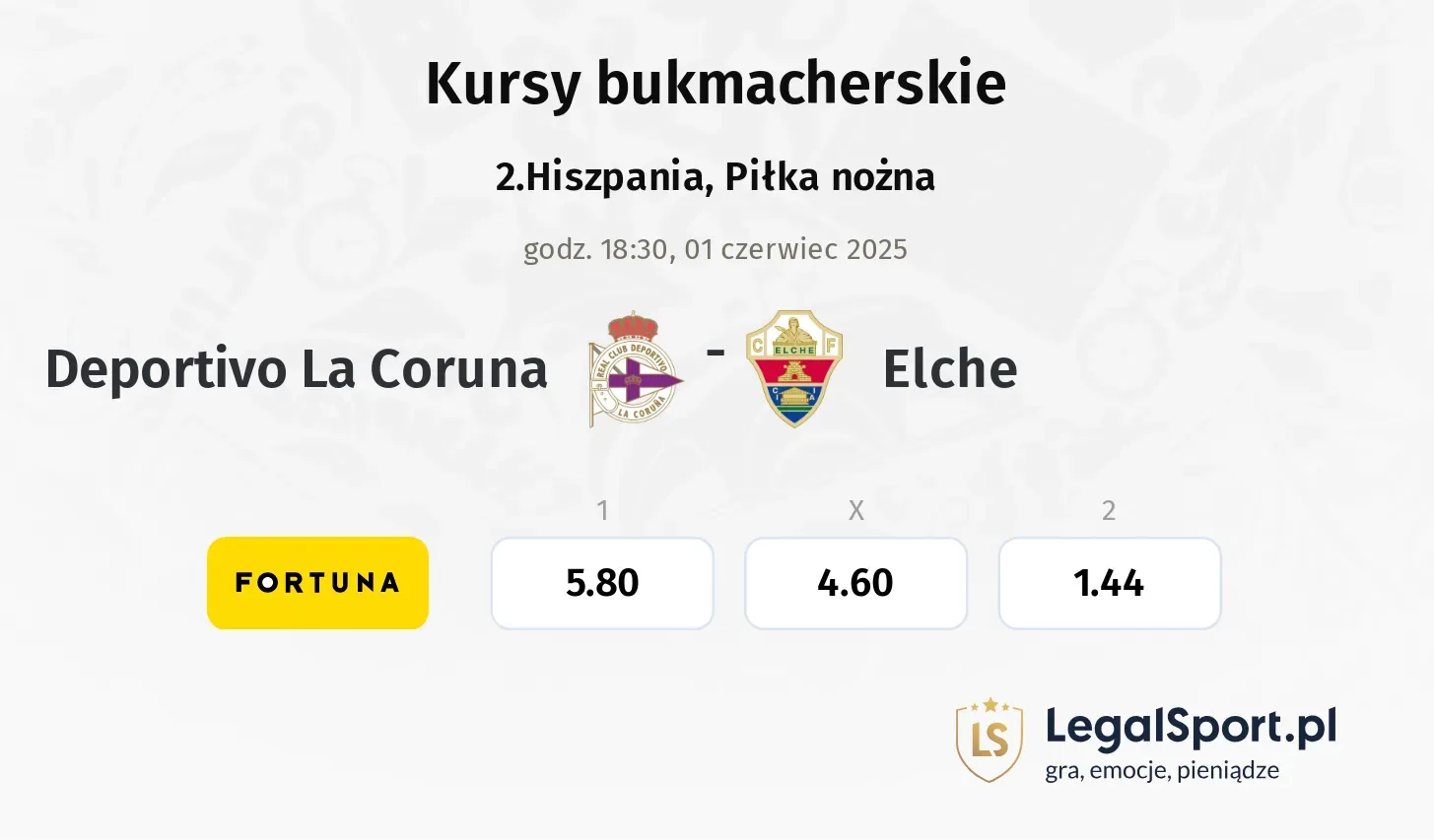 Deportivo La Coruna - Elche promocje bonusy na mecz