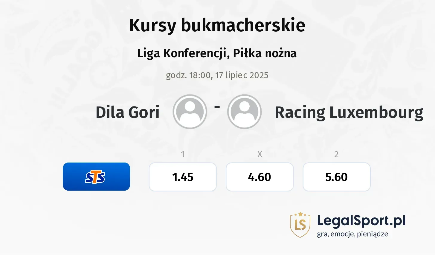 Dila Gori - Racing Luxembourg typy, kursy