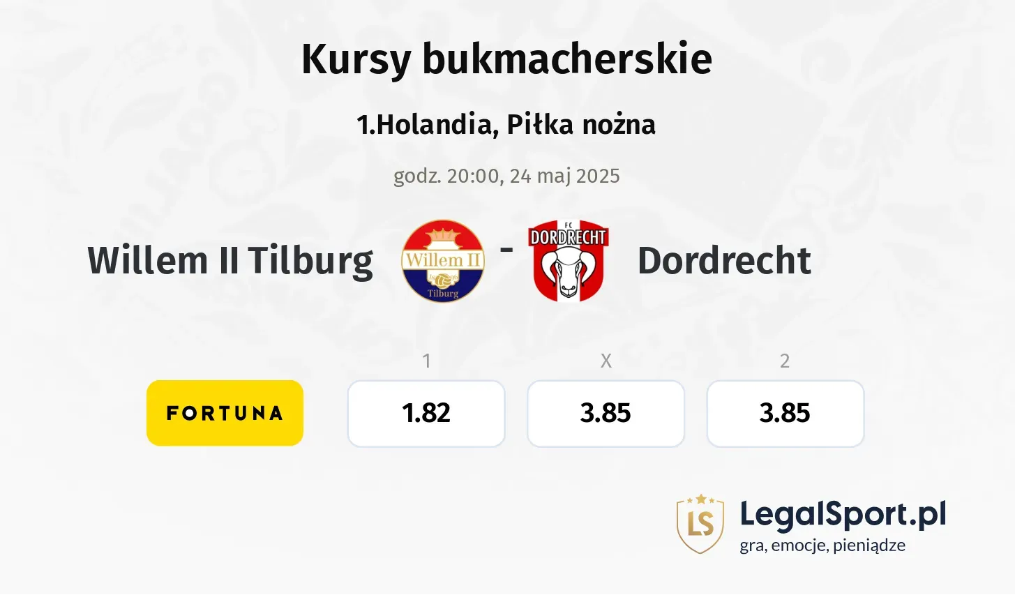 Dordrecht - Willem II Tilburg promocje bonusy na mecz