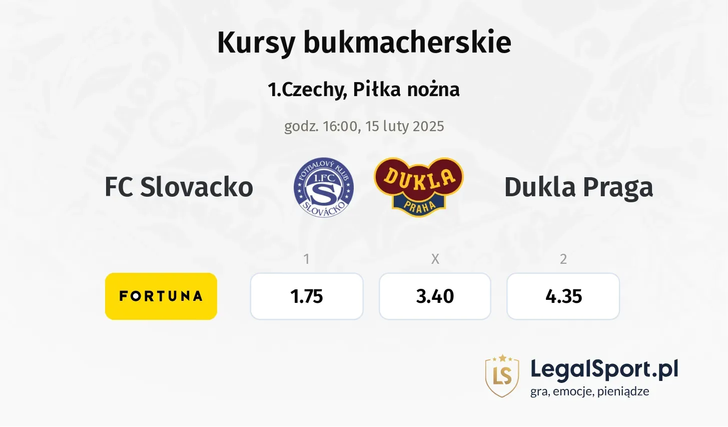 FC Slovacko - Dukla Praga typy, kursy