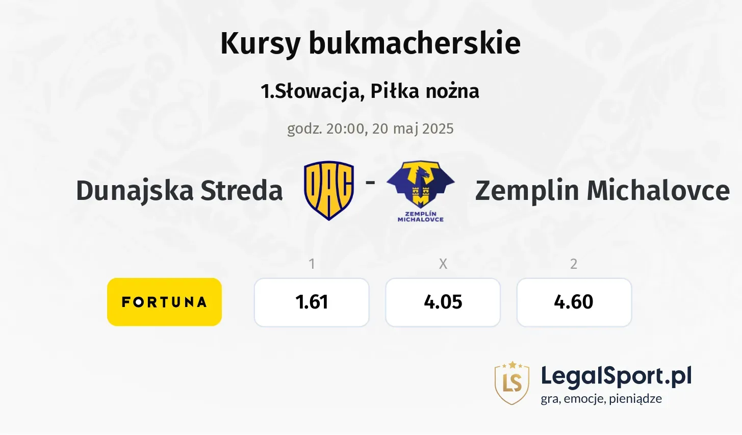 Dunajska Streda - Zemplin Michalovce promocje bonusy na mecz