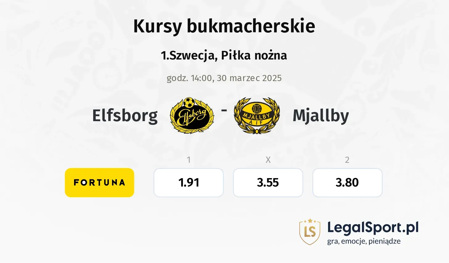 Elfsborg - Mjallby typy, kursy