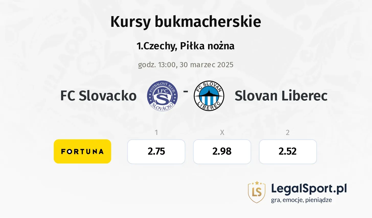 FC Slovacko - Slovan Liberec typy, kursy