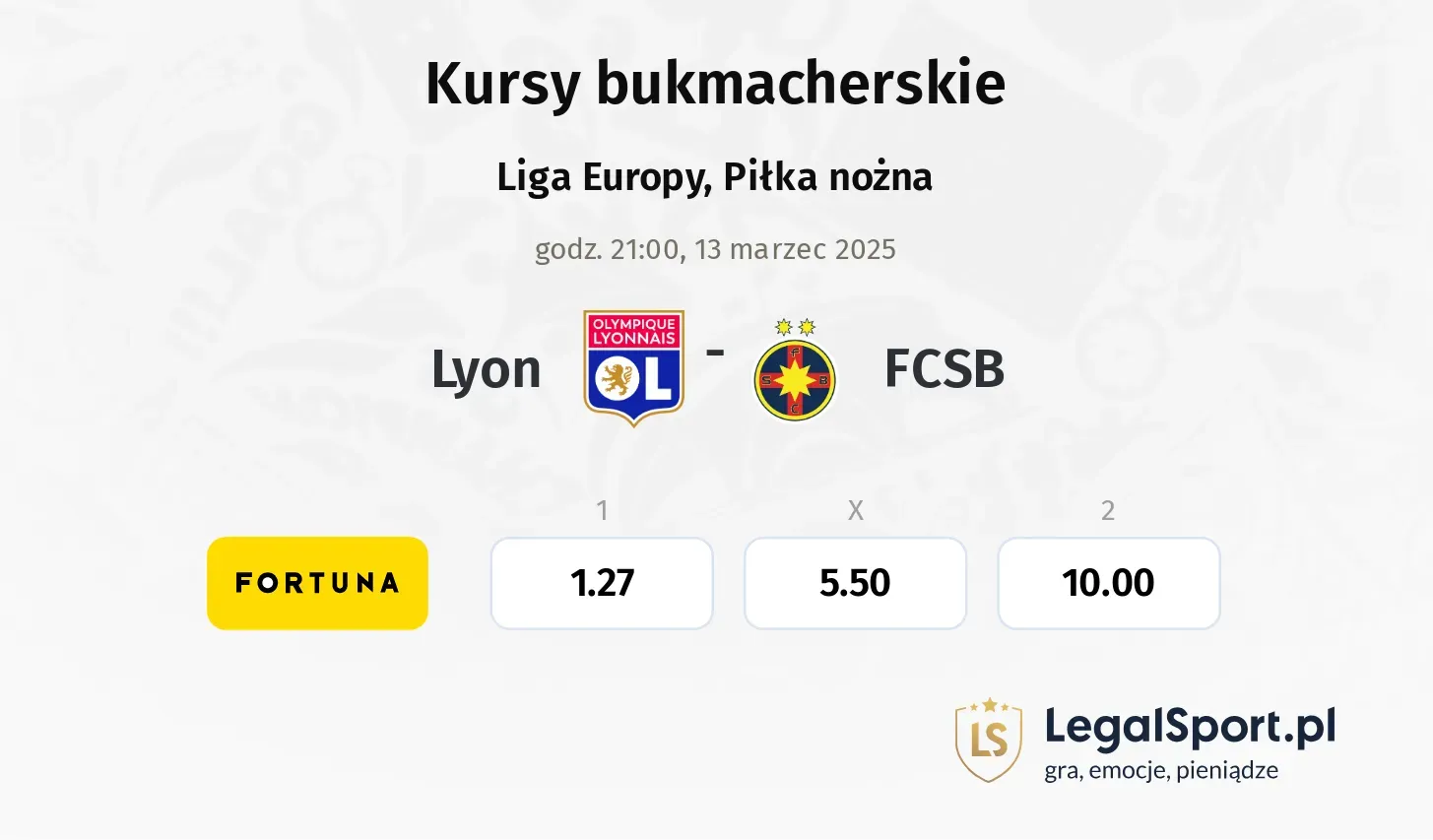 Lyon - FCSB typy, kursy
