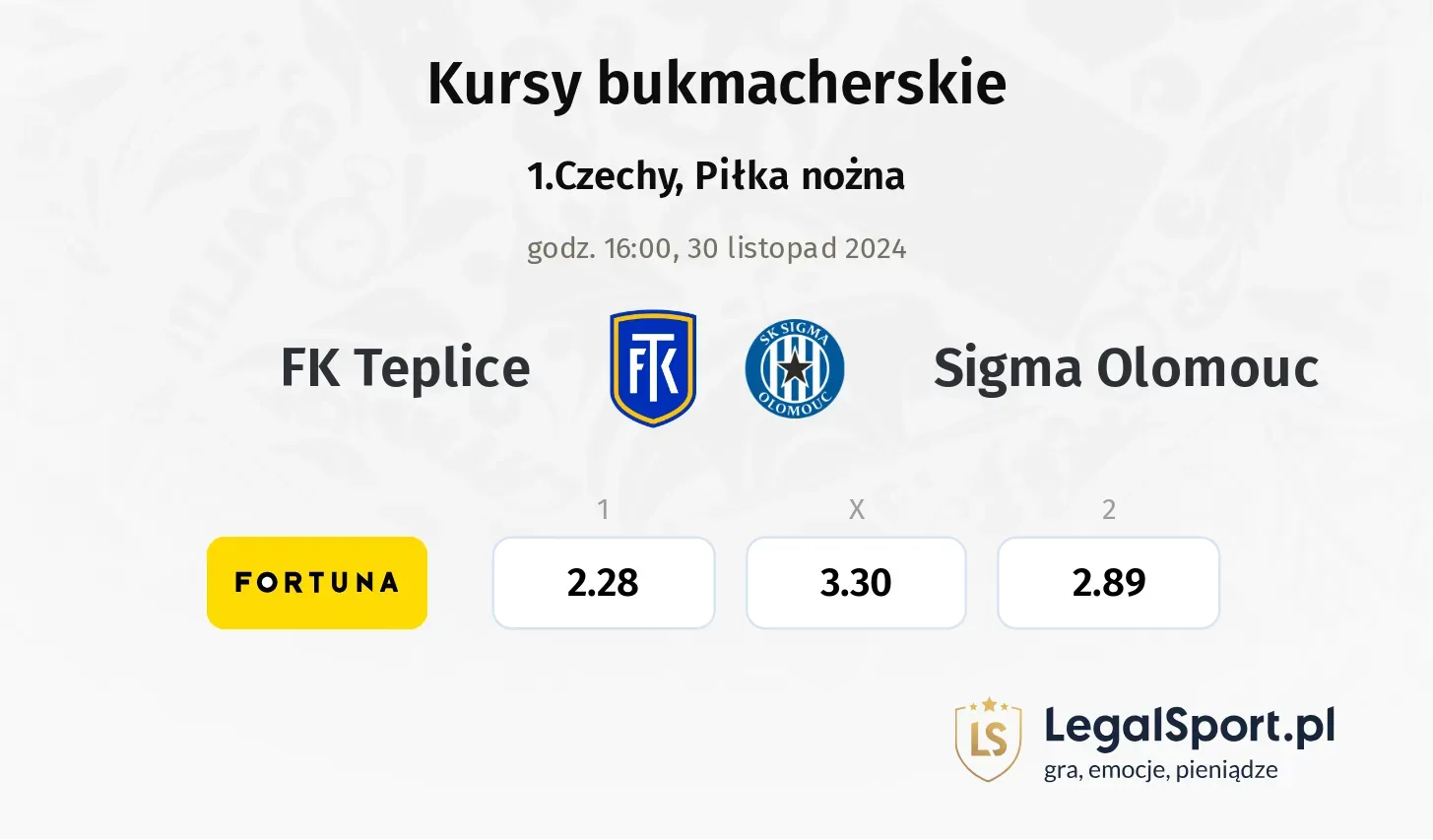 FK Teplice - Sigma Olomouc typy, kursy