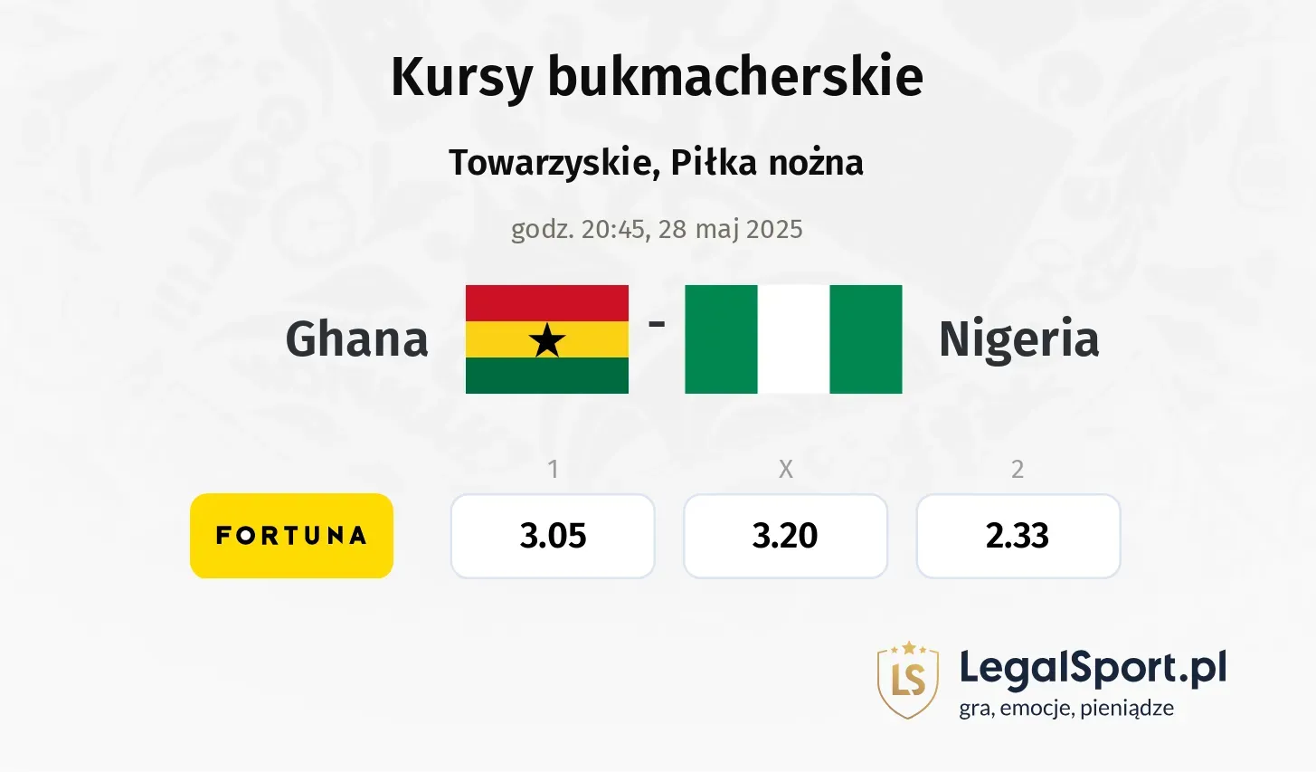Ghana - Nigeria promocje bonusy na mecz