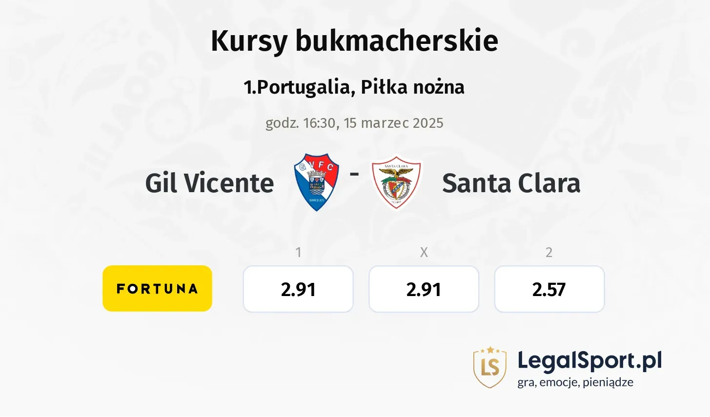 Gil Vicente - Santa Clara typy, kursy
