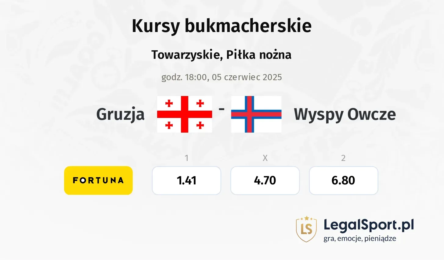 Gruzja - Wyspy Owcze typy, kursy
