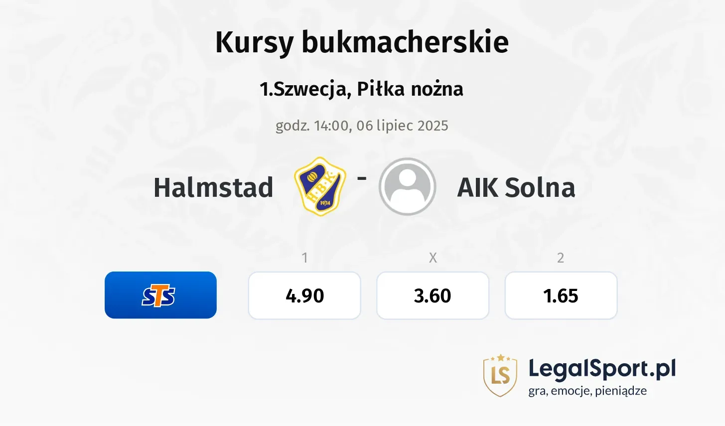 Halmstad - AIK Solna typy, kursy