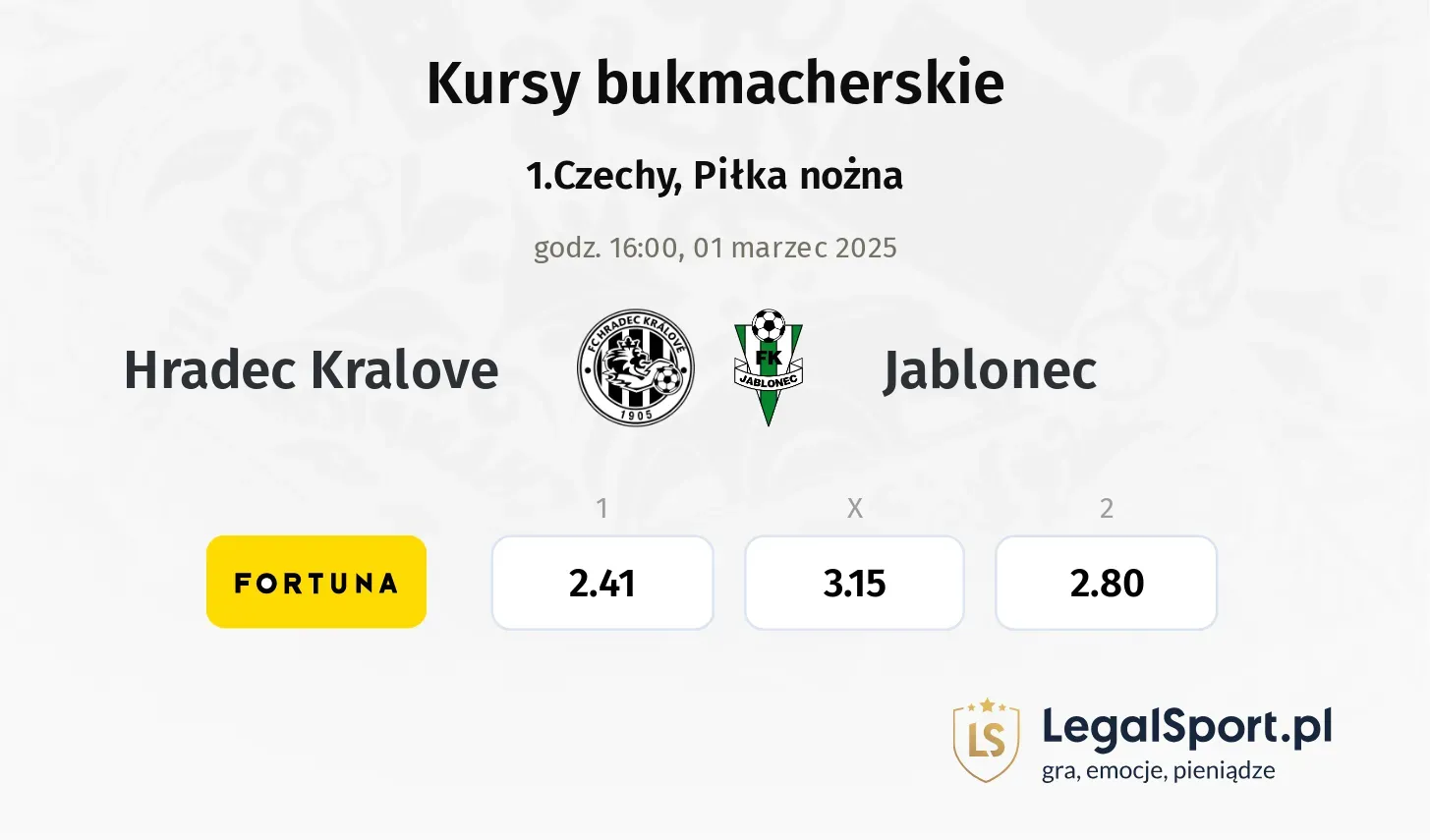 Hradec Kralove - Jablonec typy, kursy