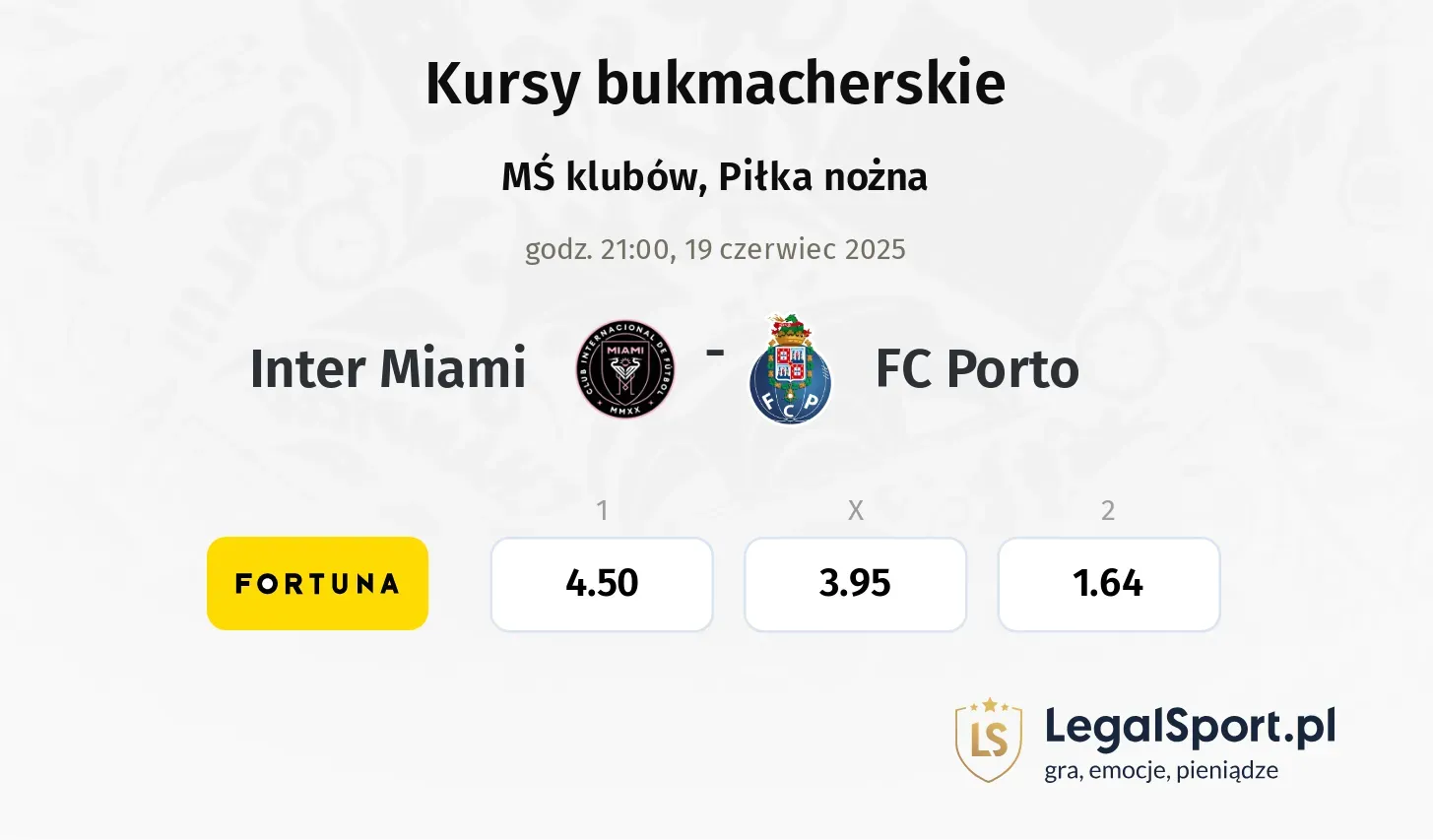 Inter Miami - FC Porto promocje bonusy na mecz