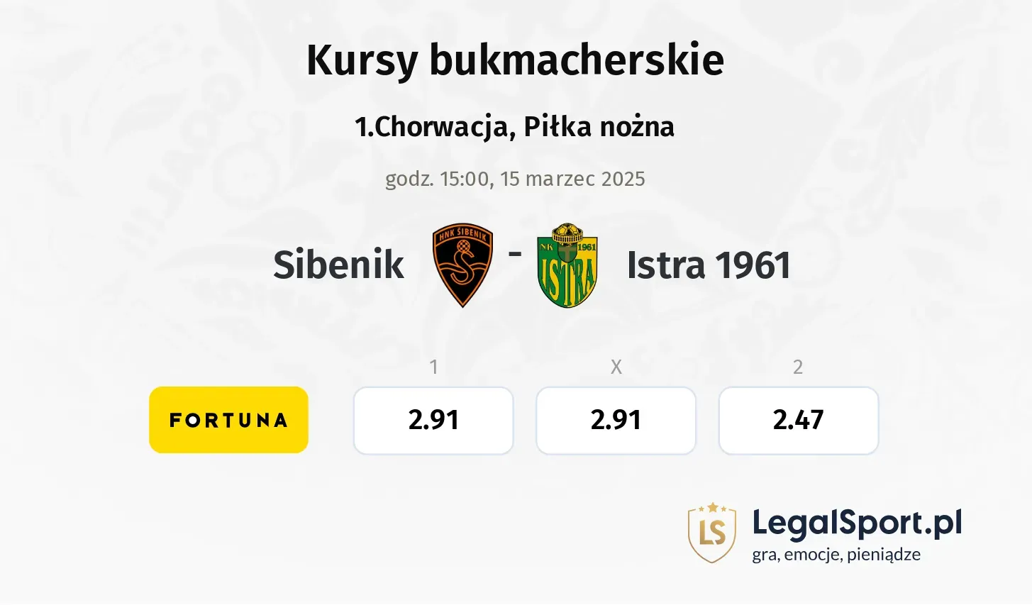Sibenik - Istra 1961 typy, kursy