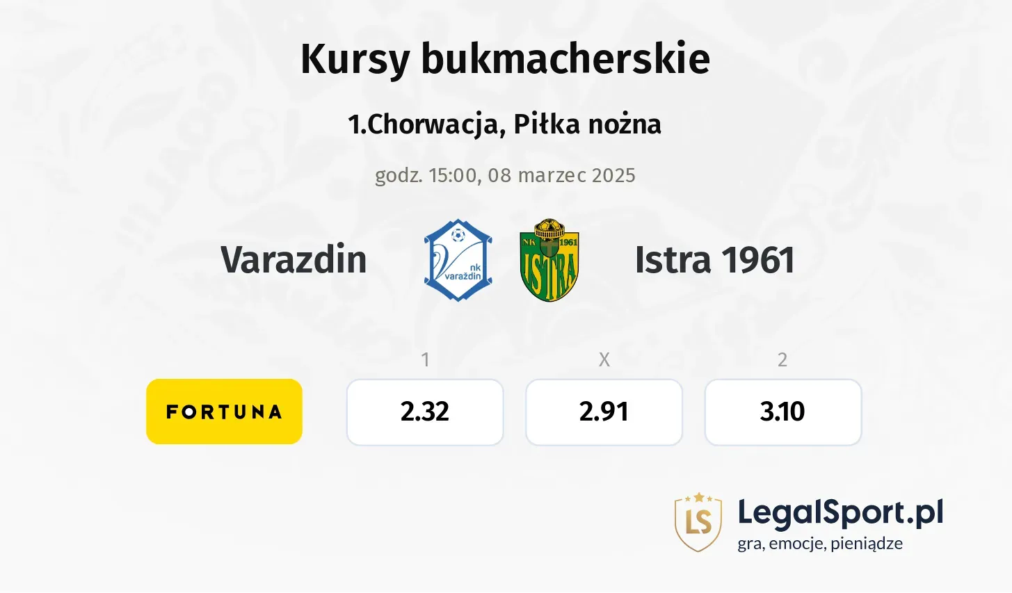 Varazdin - Istra 1961 typy, kursy