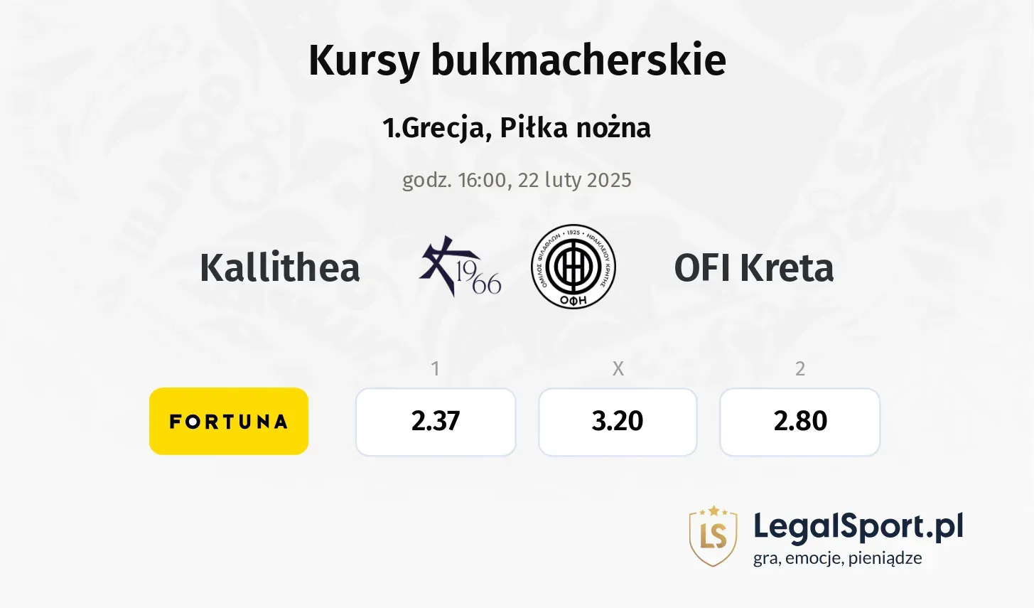 Kallithea - OFI Kreta typy, kursy