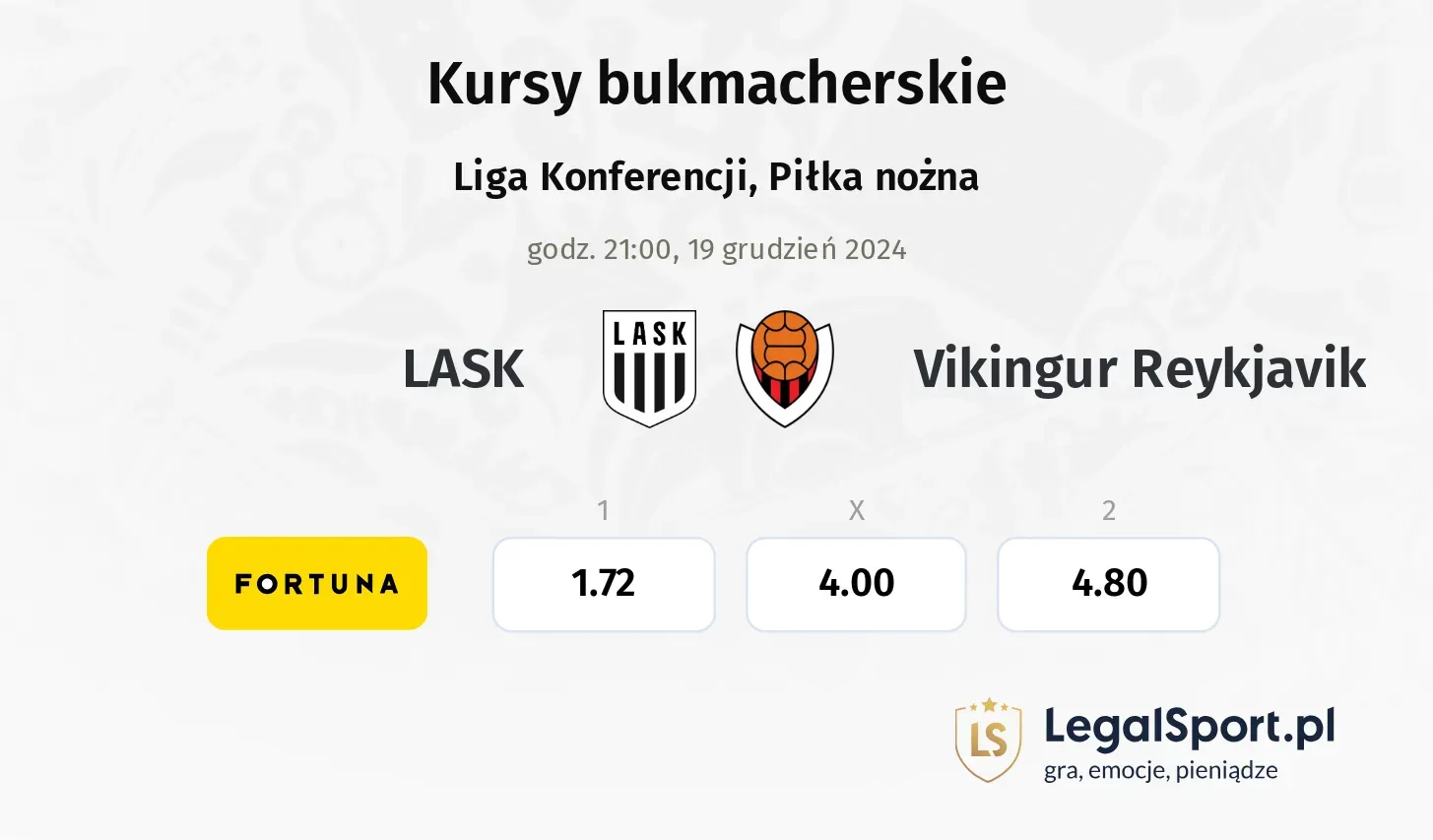 LASK - Vikingur Reykjavik typy, kursy ( 01.05.2025)