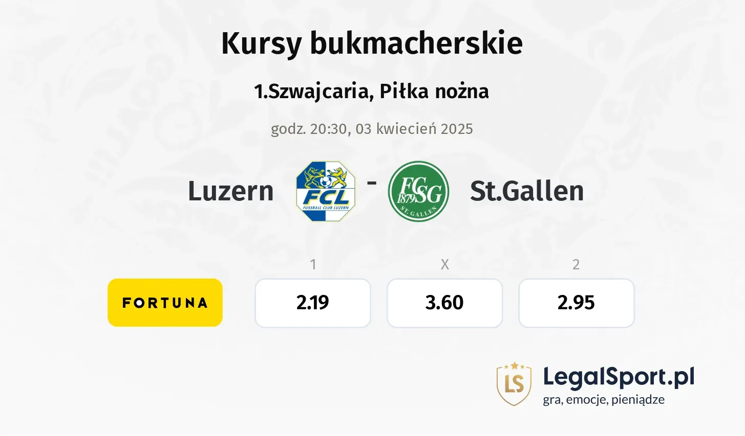 Luzern - St.Gallen typy, kursy