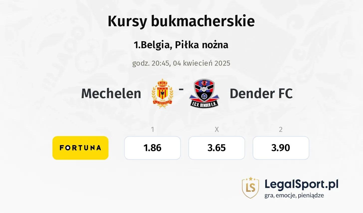 Mechelen - Dender FC typy, kursy