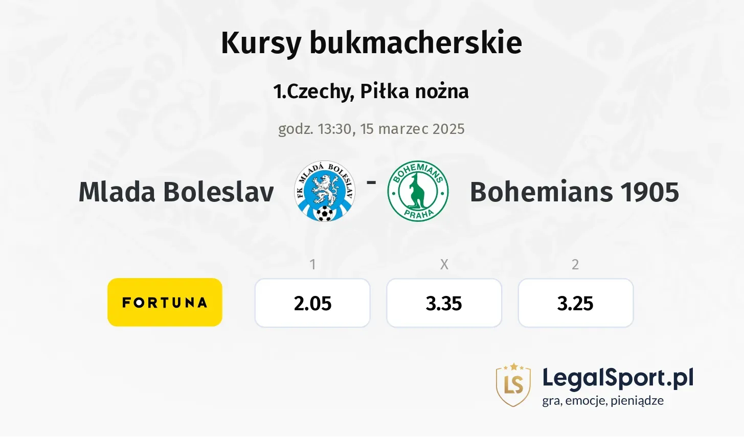 Mlada Boleslav - Bohemians 1905 promocje bonusy na mecz