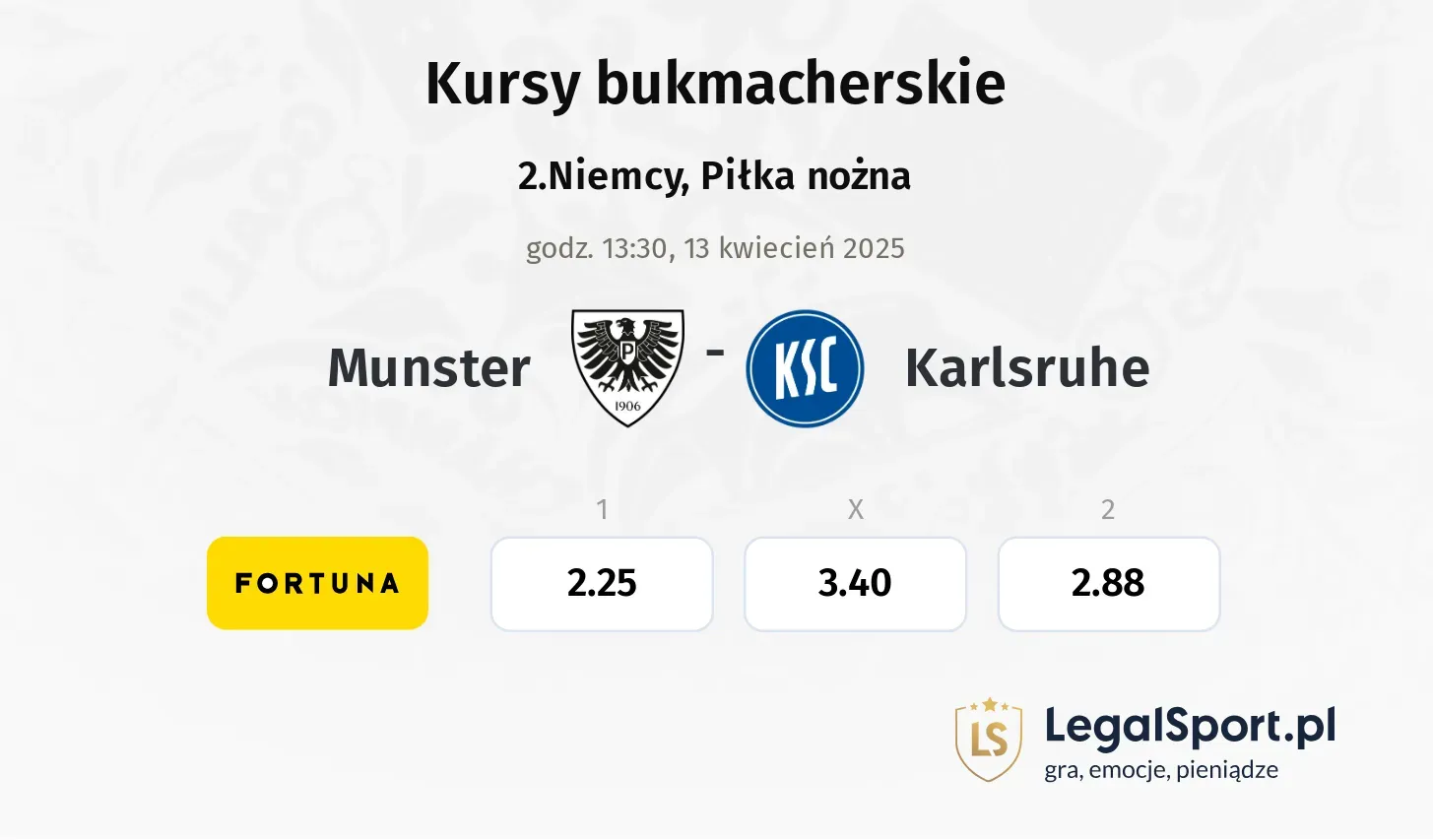 Munster - Karlsruhe typy, kursy