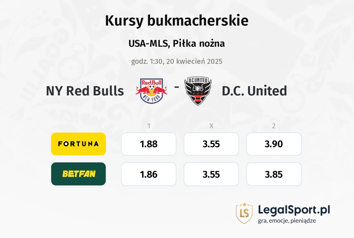 NY Red Bulls - D.C. United promocje bonusy na mecz