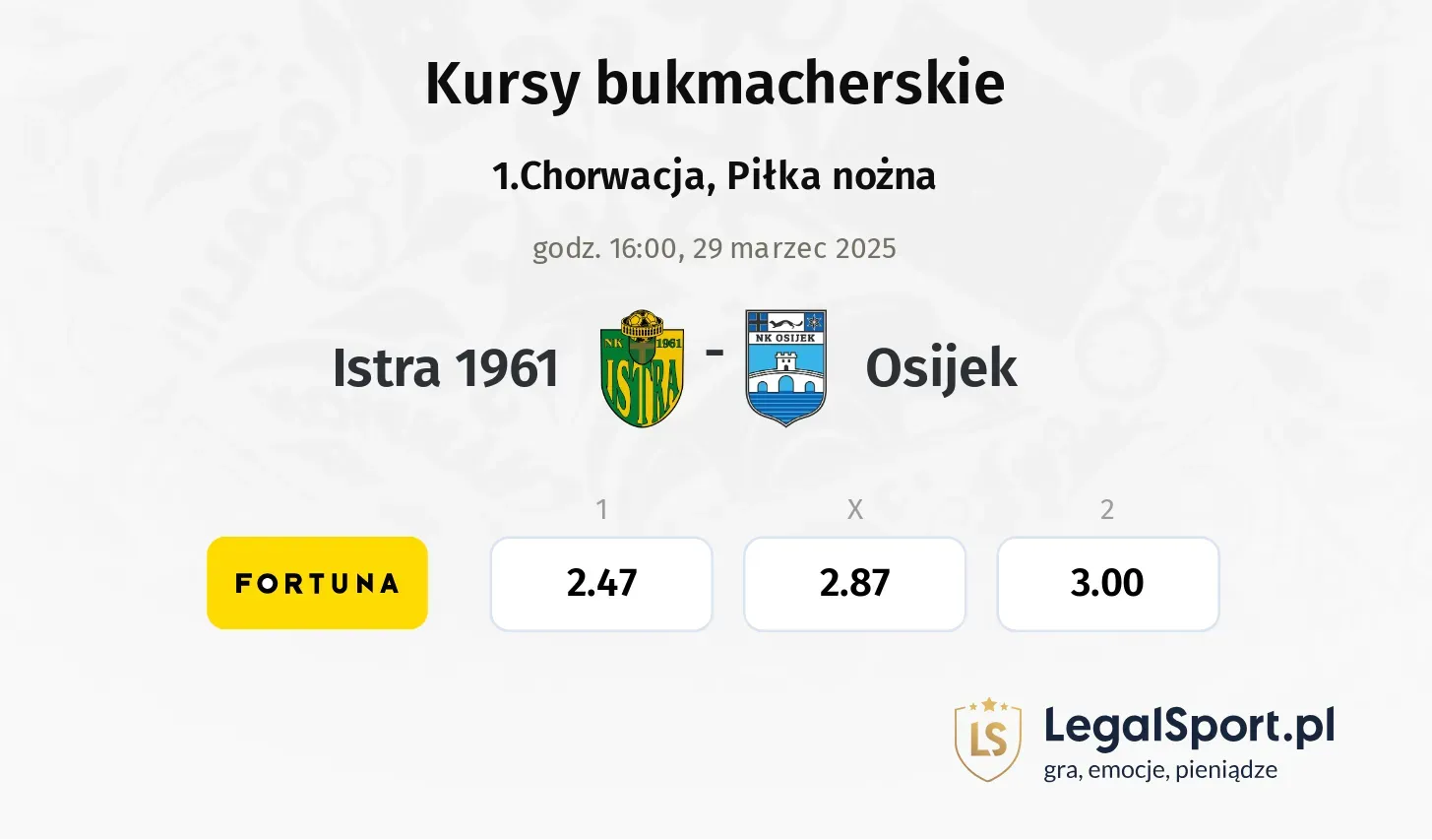 Istra 1961 - Osijek typy, kursy