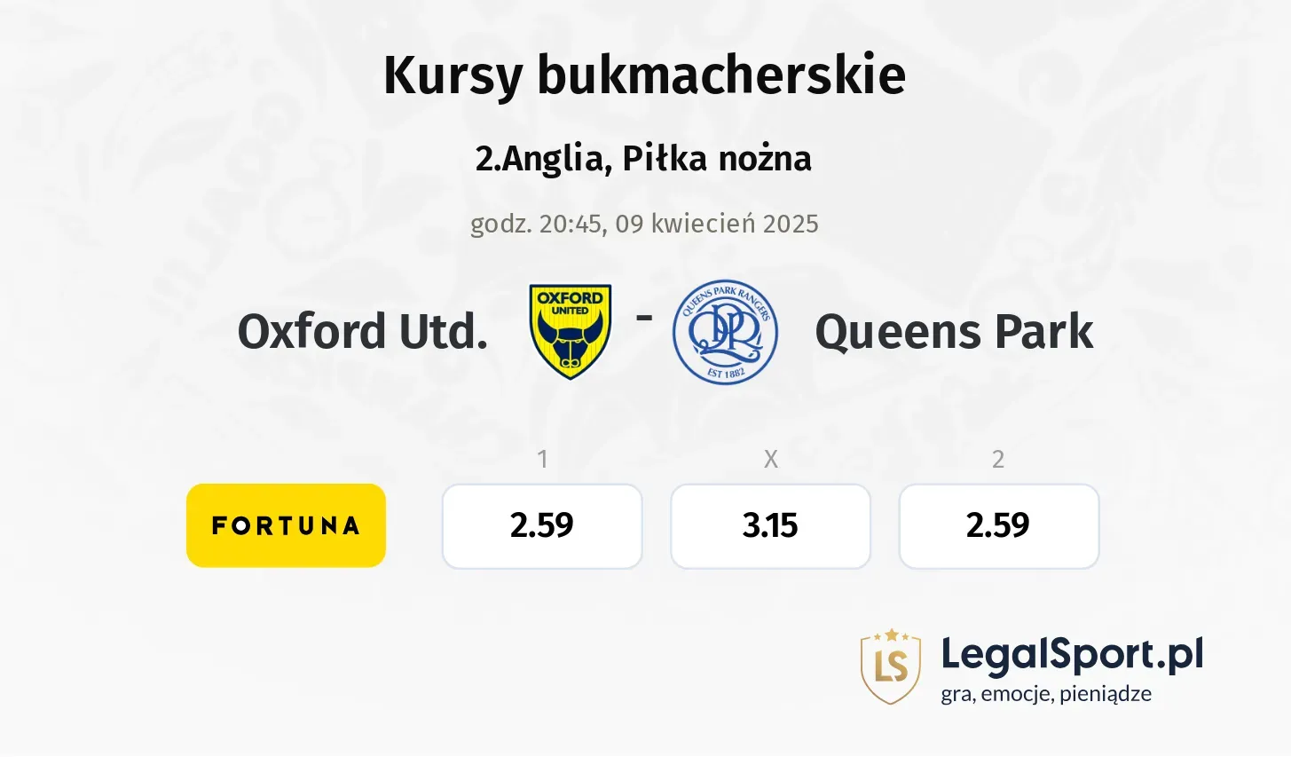 Oxford Utd. - Queens Park typy, kursy