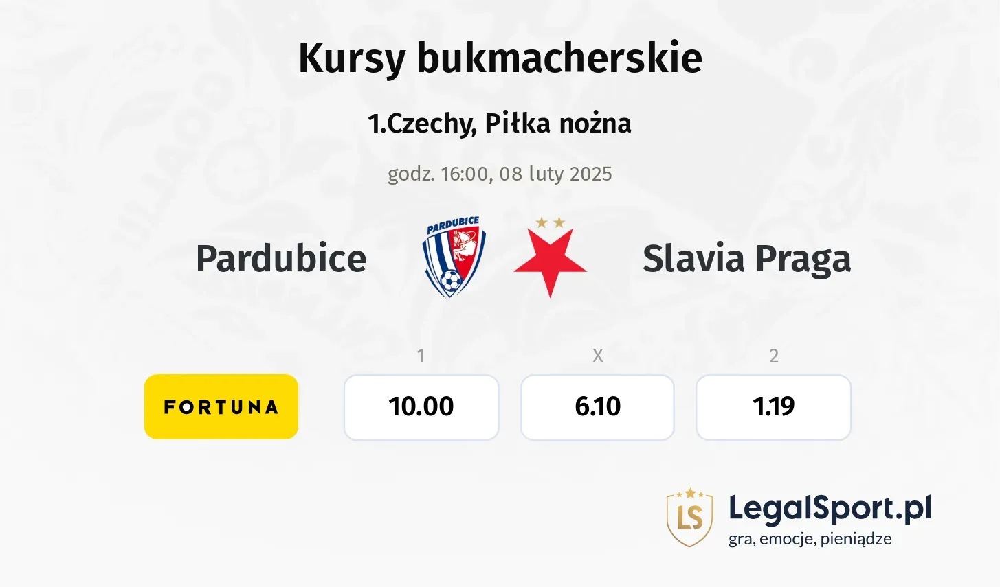 Pardubice - Slavia Praga typy, kursy