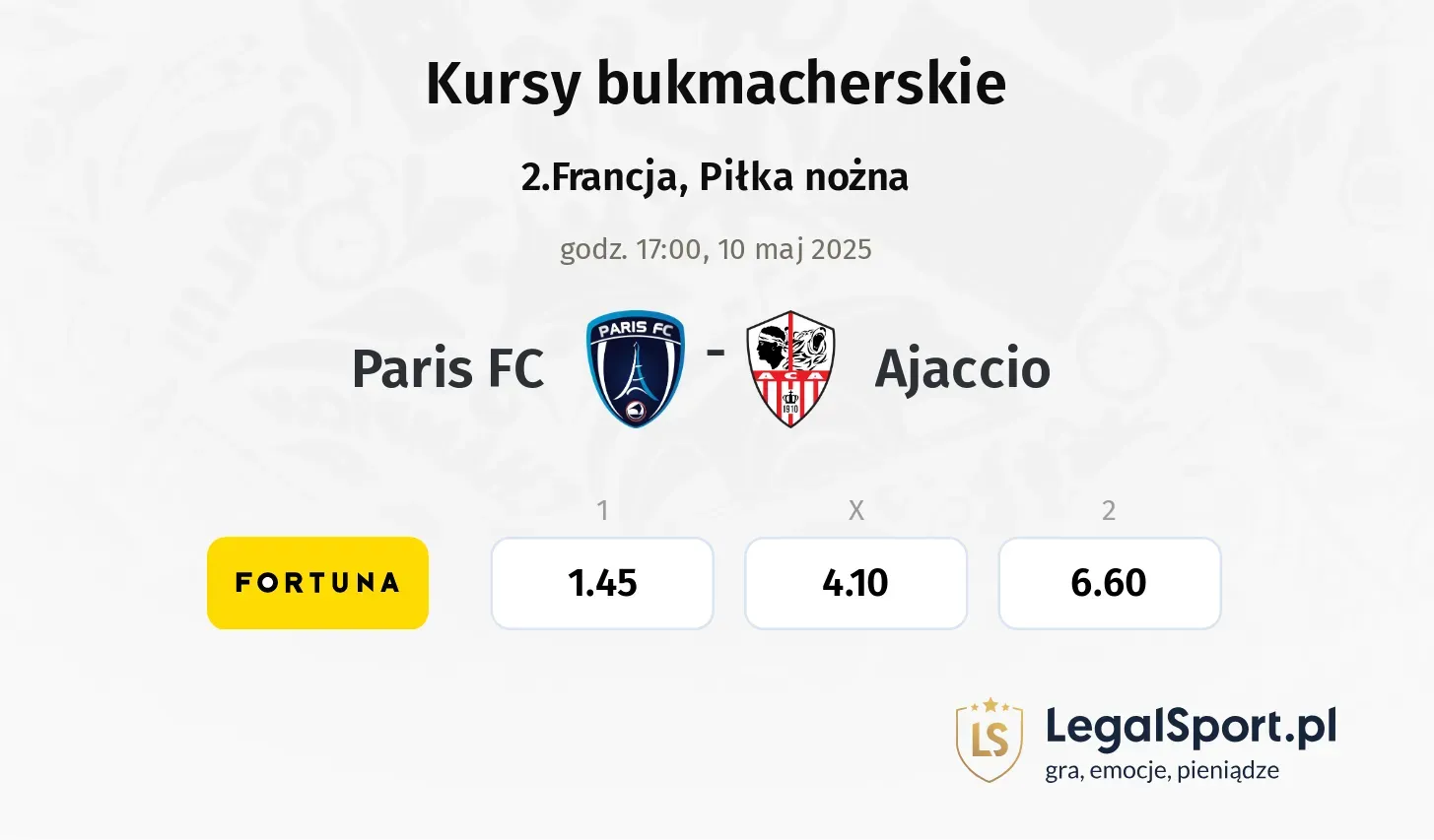Paris FC - Ajaccio promocje bonusy na mecz