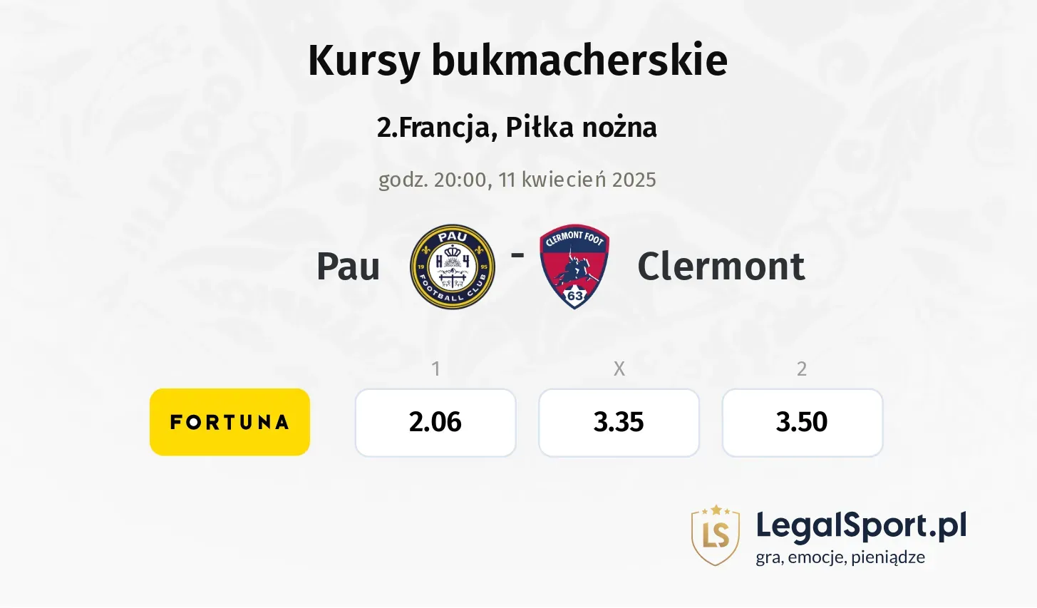 Pau - Clermont typy, kursy