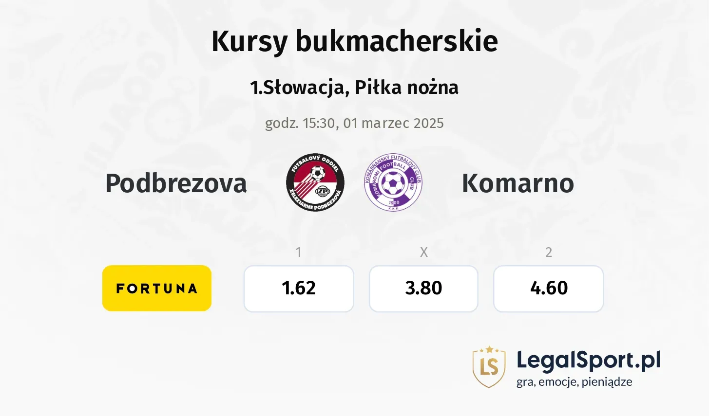 Podbrezova - Komarno typy, kursy