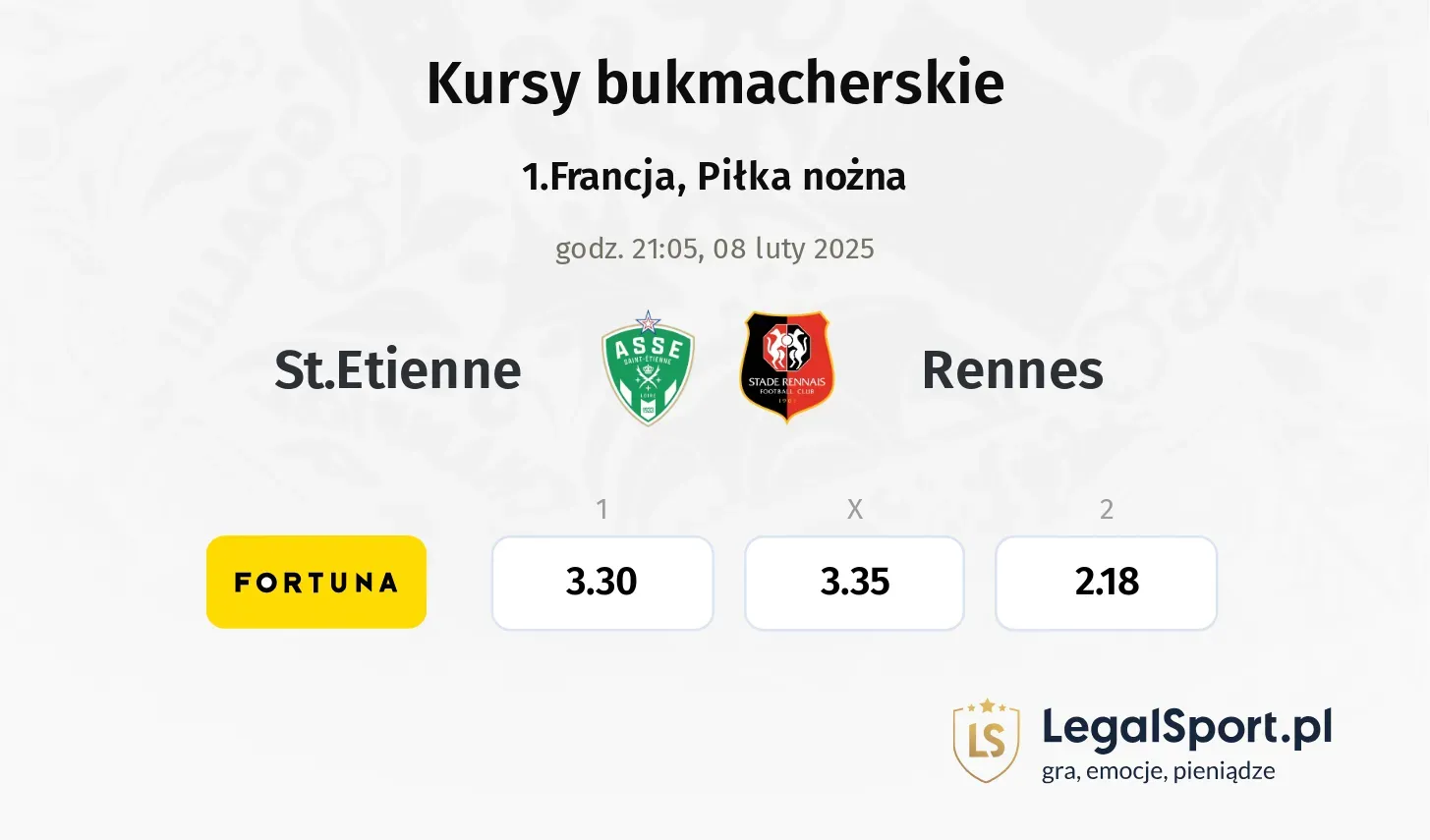 St.Etienne - Rennes typy, kursy