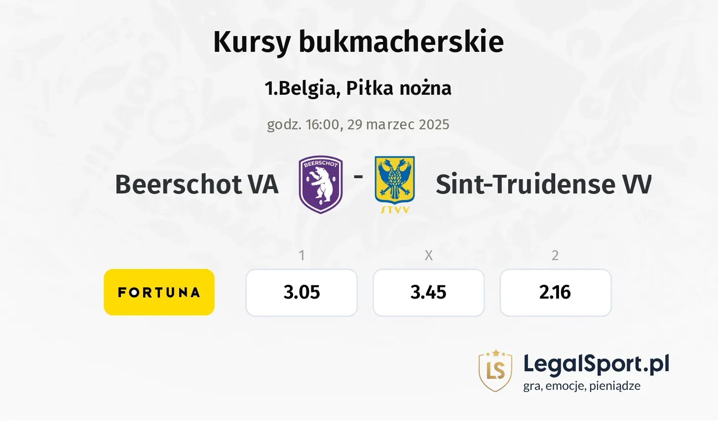 Beerschot VA - Sint-Truidense VV typy, kursy