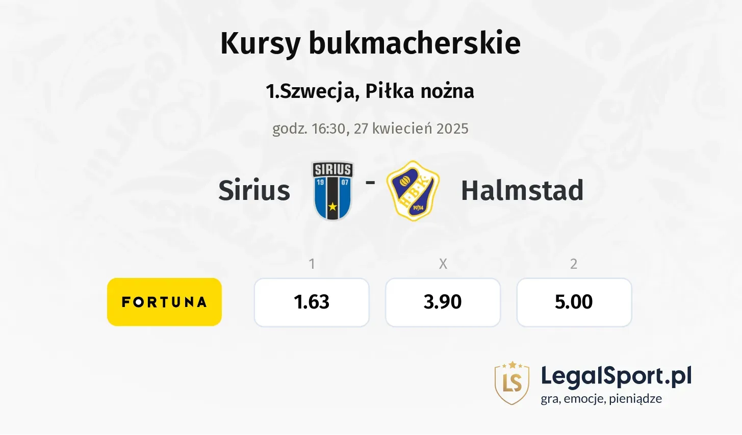 Sirius - Halmstad typy, kursy